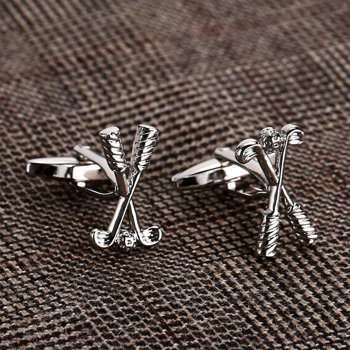 Men's 1 Pair Golf Time Button Covers Set Cufflinks - image 4