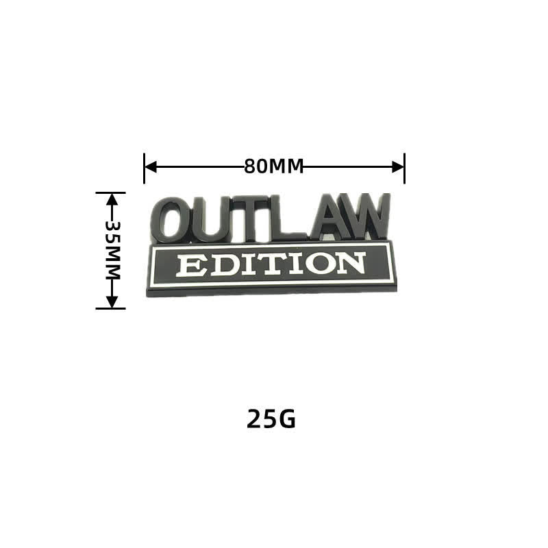 OUTLAW EDITION Metal Sticker Car Badge