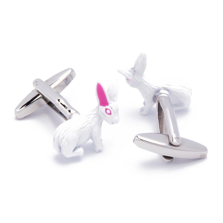 Men's 1 Pair Cute Bunny Button Covers Set Cufflinks - image 1