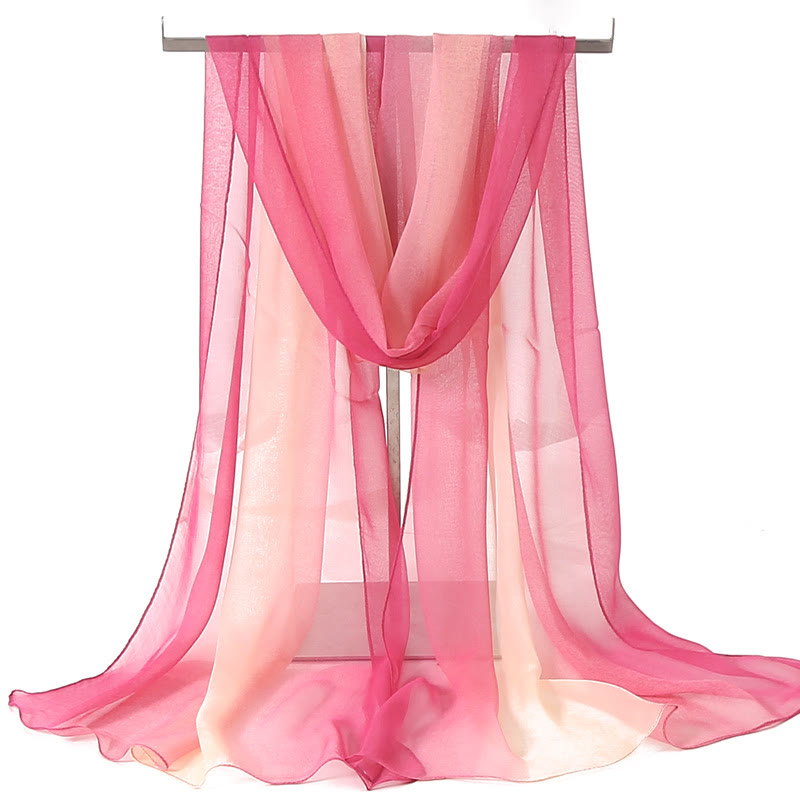 Women's Soft Solid Color Summer Sunscreen Thin Scarf - #14 Pink - image 15