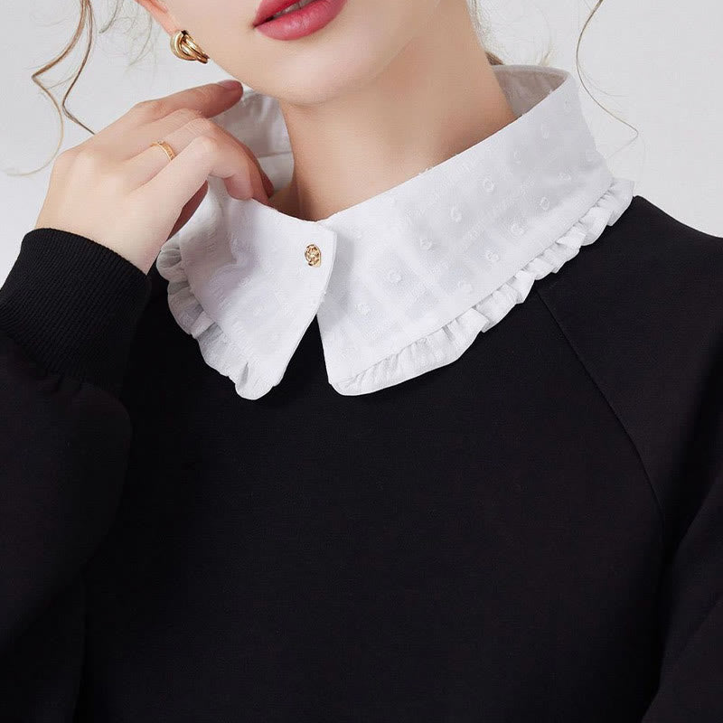 Petal lattice False Collar Detachable Half Shirt Blouse