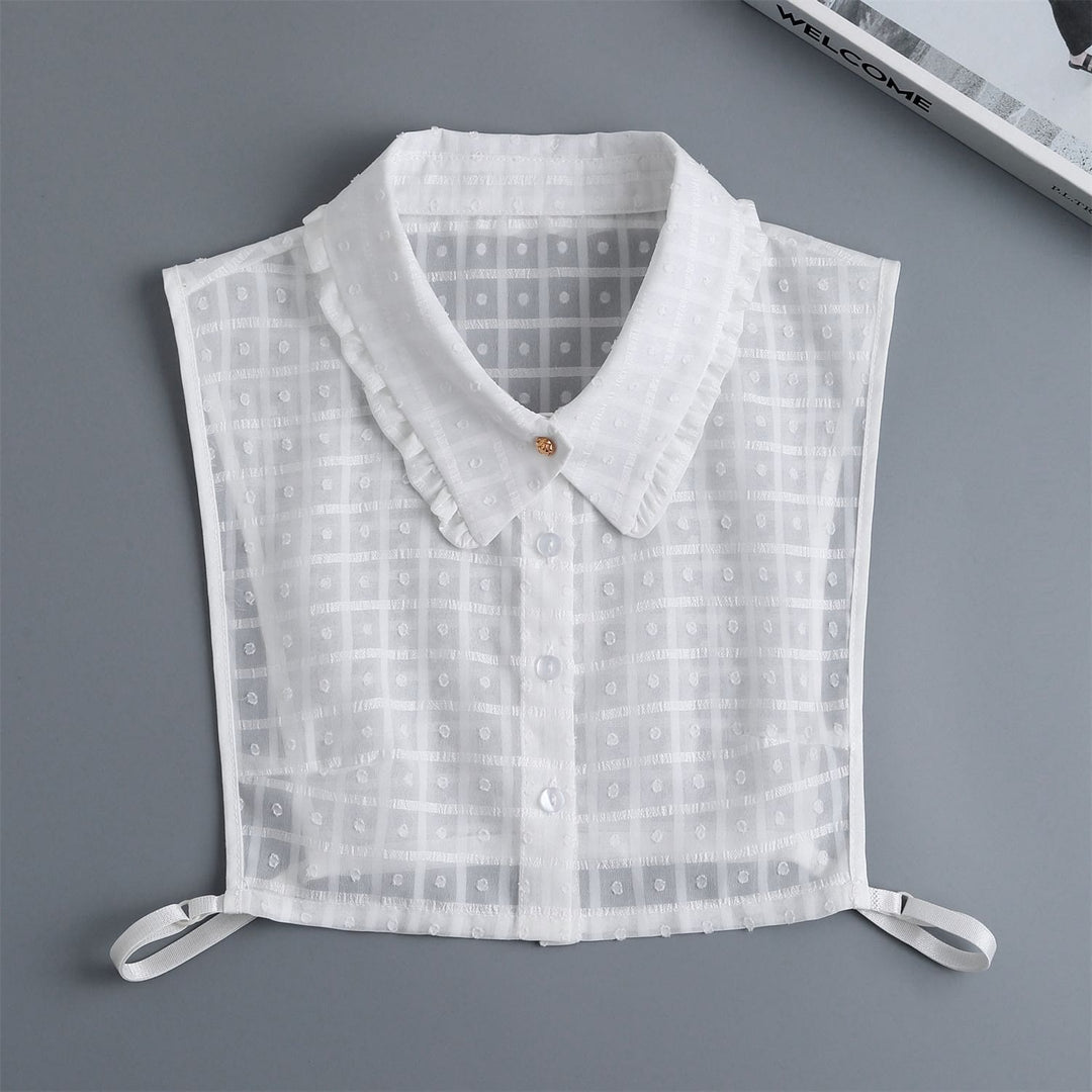 Petal lattice False Collar Detachable Half Shirt Blouse