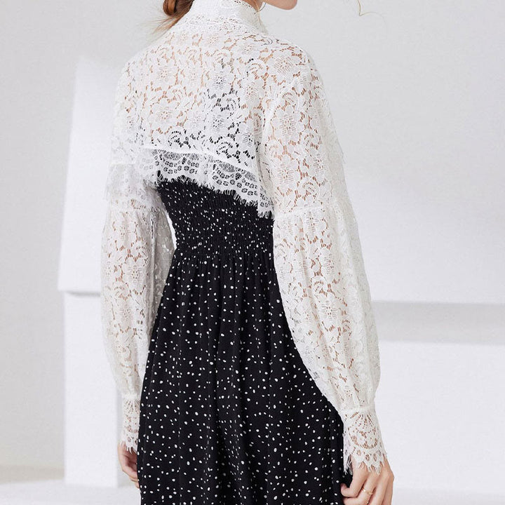 Floral Lace Capelet For Sunscreen Detachable Half Shirt Blouse