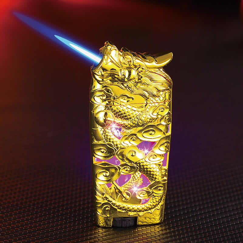 Cool Creative LED Flash Dragon Refillable Butane Lighter