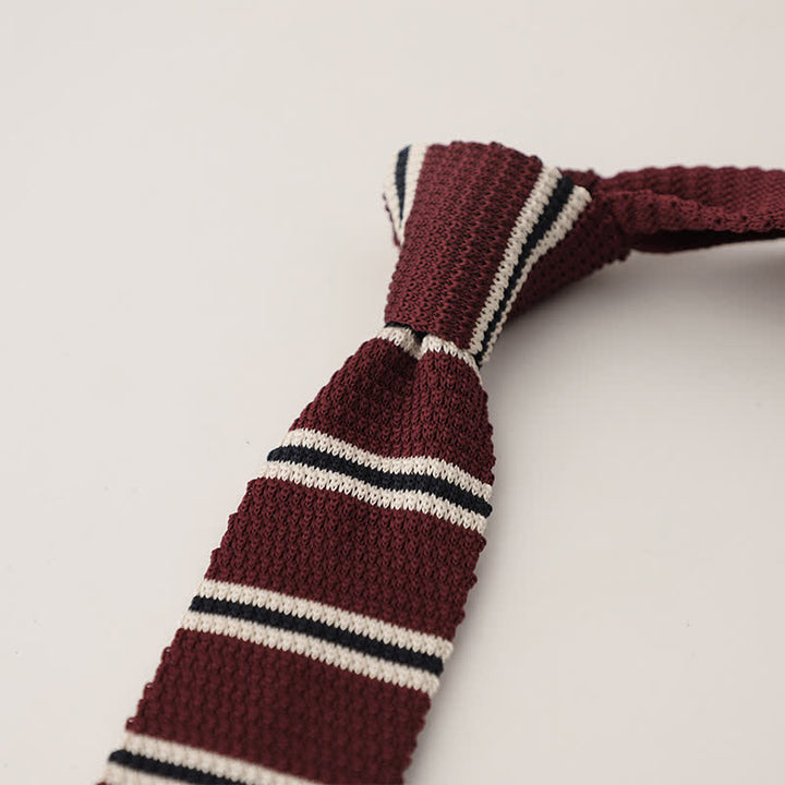 Men's Striped Narrow Suit Knitted Necktie