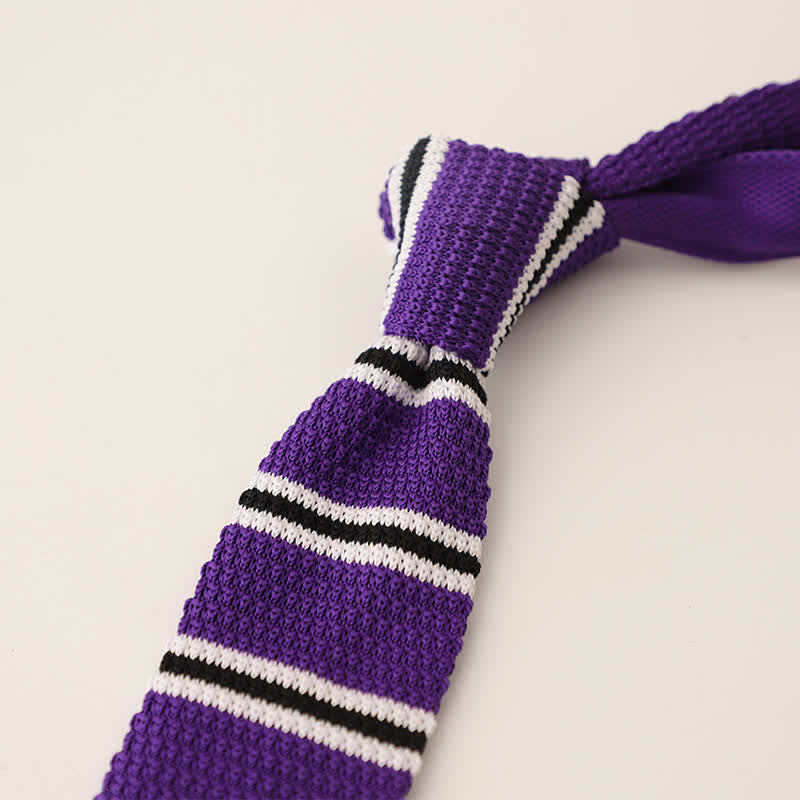 Men's Striped Narrow Suit Knitted Necktie