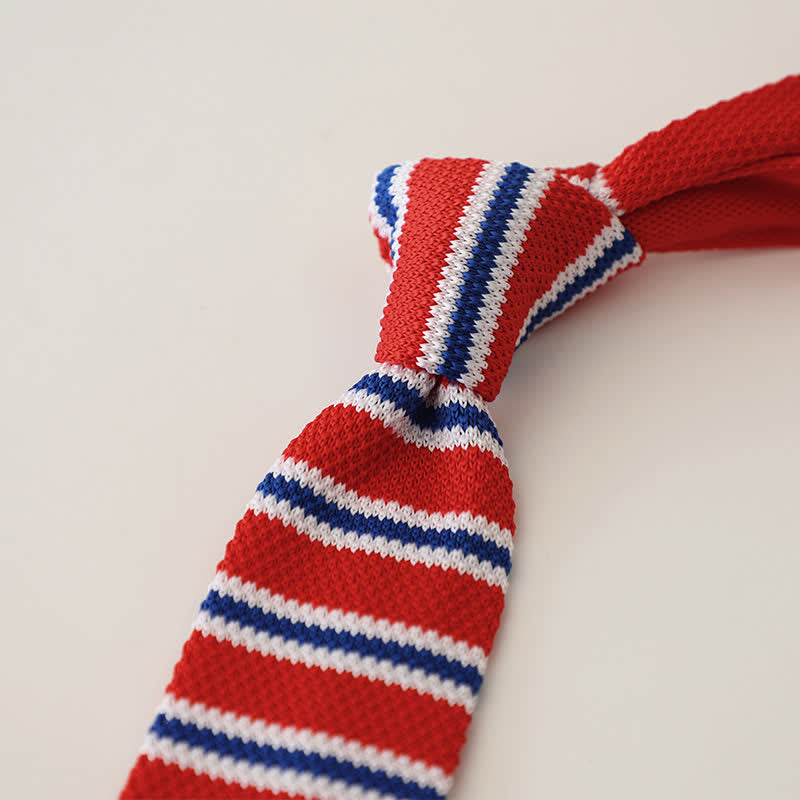 Men's Striped Narrow Suit Knitted Necktie