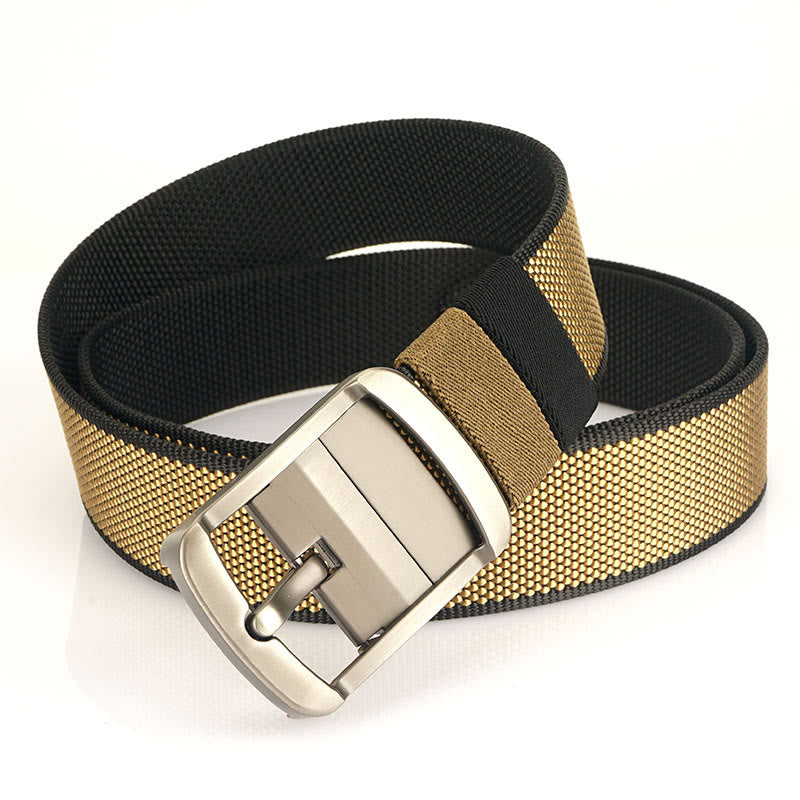 Men's Rotatable Buckle Belt Reversible Nylon Belt