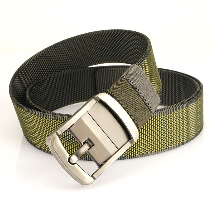 Men's Rotatable Buckle Belt Reversible Nylon Belt