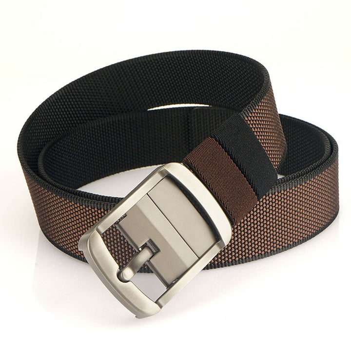 Men's Rotatable Buckle Belt Reversible Nylon Belt