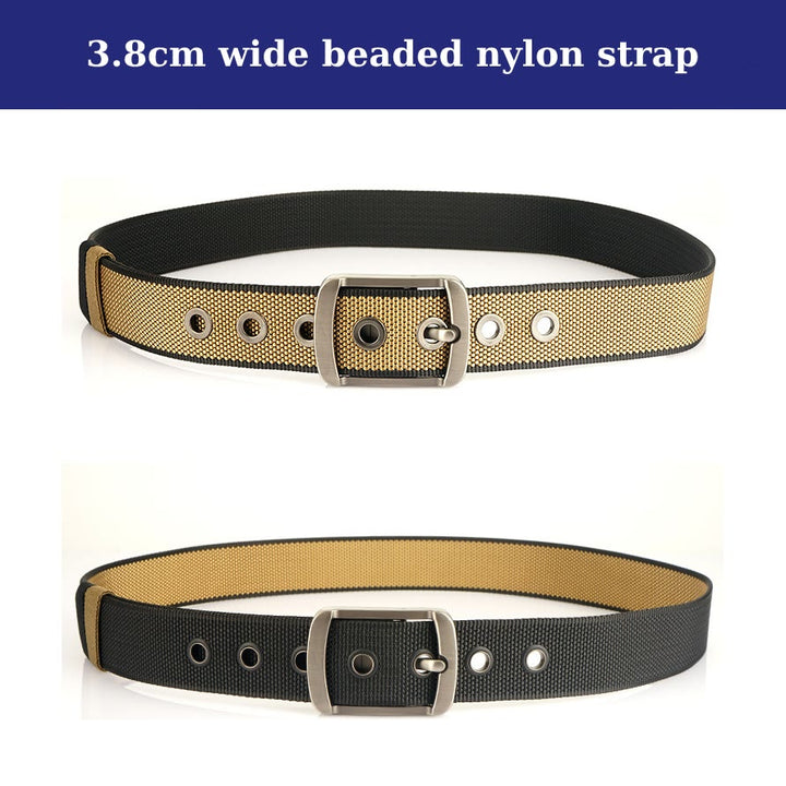 Men's Rotatable Buckle Belt Reversible Nylon Belt