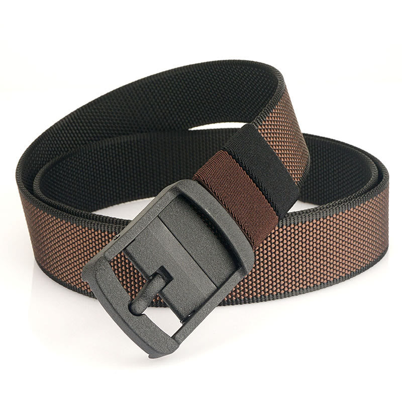 Men's Rotatable Alloy Buckle Belt Reversible Military Belt