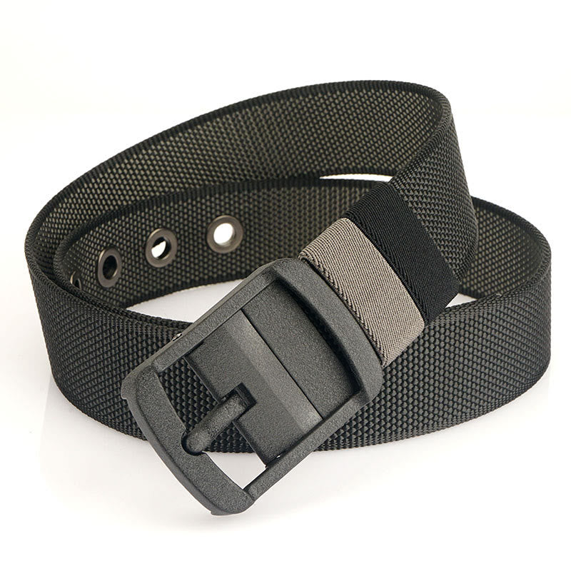 Men's Rotatable Alloy Buckle Belt Reversible Military Belt