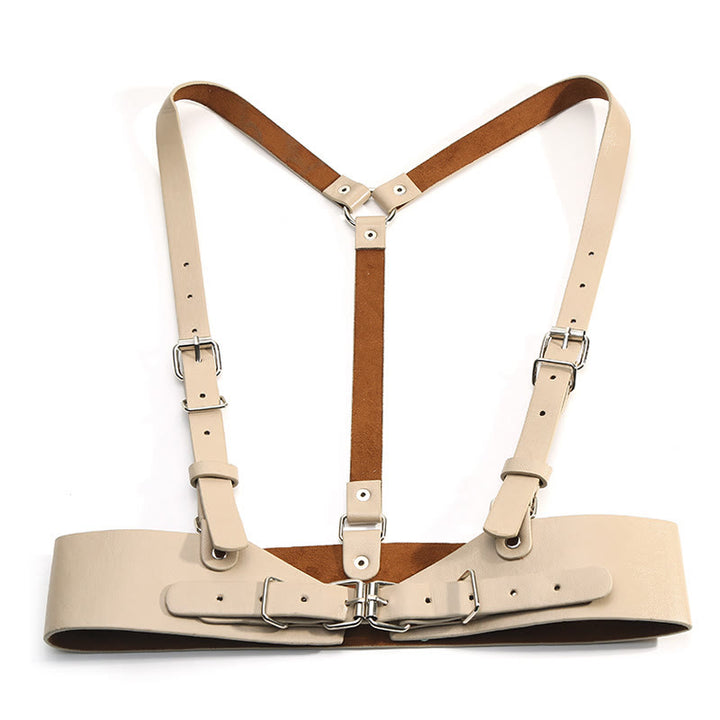 Steampunk Leather Waistband Adjustable Strap Corset Belt