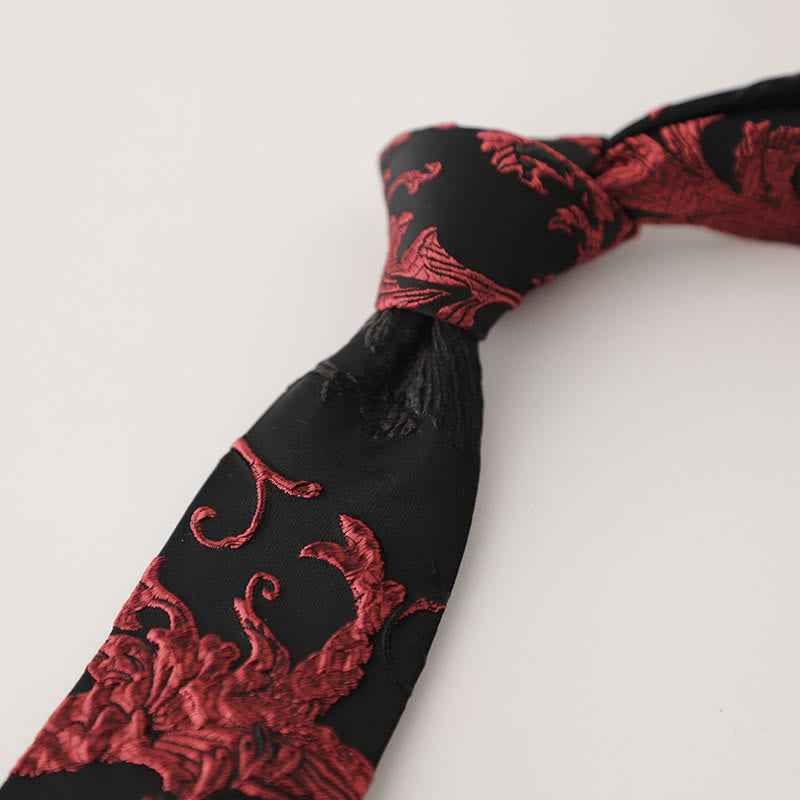 Men's Vintage Jacquard Dark Pattern Necktie