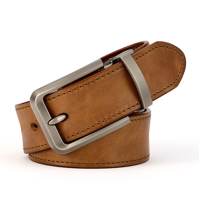 Men's Simple Capable Sewing Detailed Leather Belt