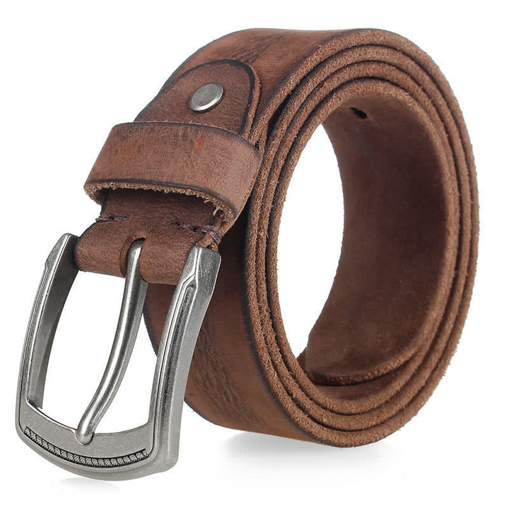 Men's Vintage Top Layer Cowhide Washed Leather Belt