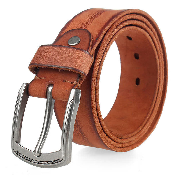 Men's Vintage Top Layer Cowhide Washed Leather Belt