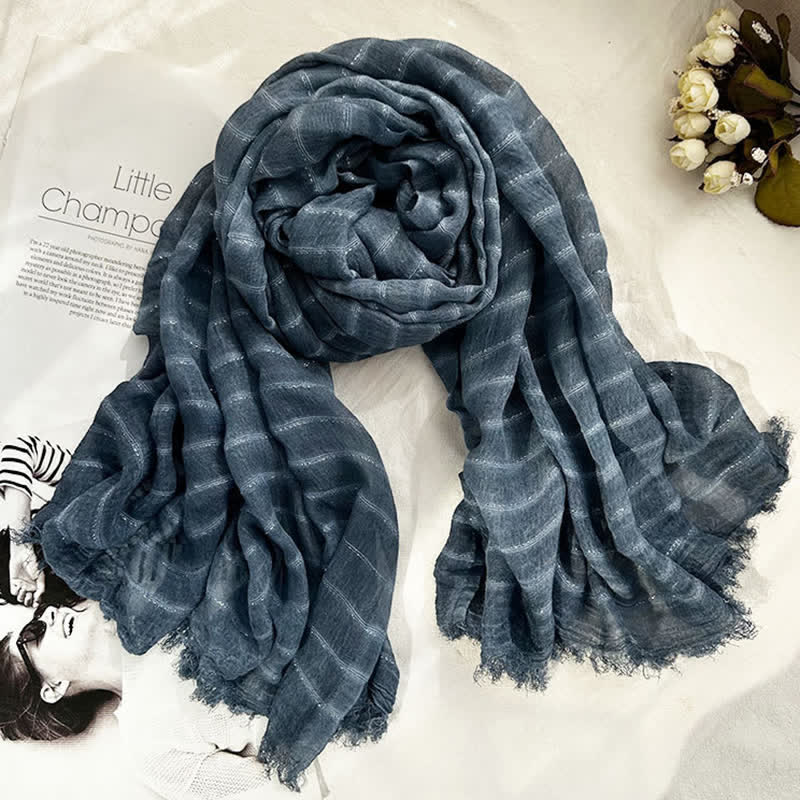 Classical Striped Pattern Four Season Thin Scarf