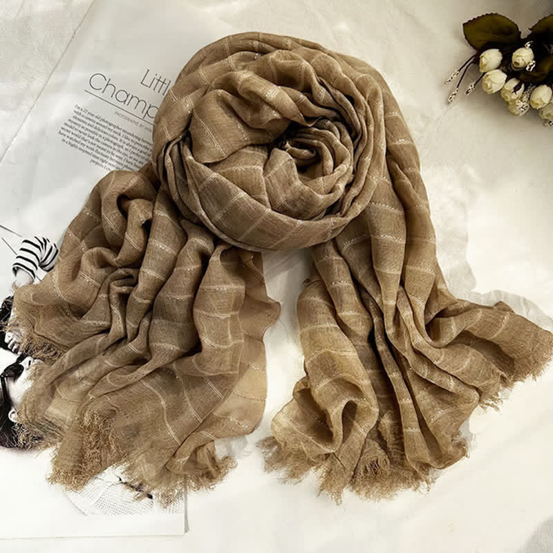 Classical Striped Pattern Four Season Thin Scarf