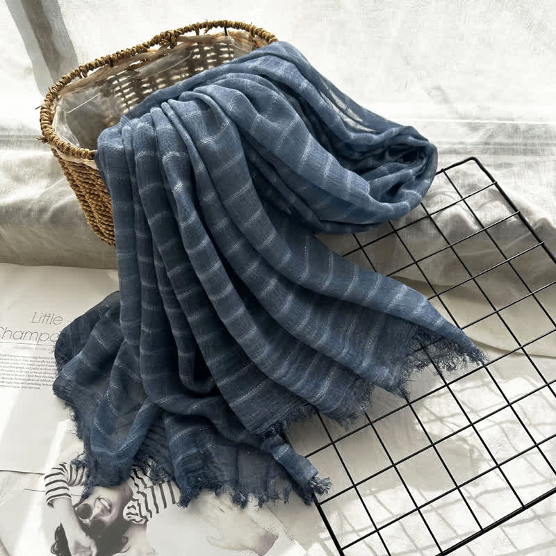 Classical Striped Pattern Four Season Thin Scarf