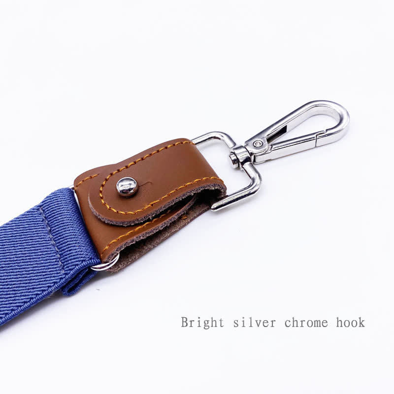 8Pcs Solid Color Combinable Buckle Adjustable Suspenders Set - image 12