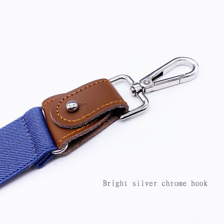 8Pcs Solid Color Combinable Buckle Adjustable Suspenders Set - image 12