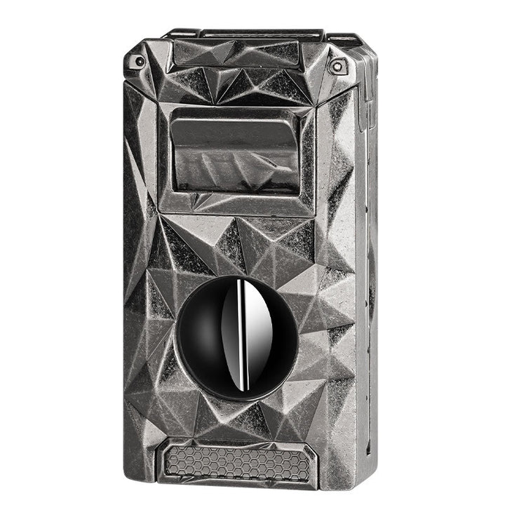 5 in 1 Multifunctional Cigar Cutter Tools Diamond Refillable Butane Lighter