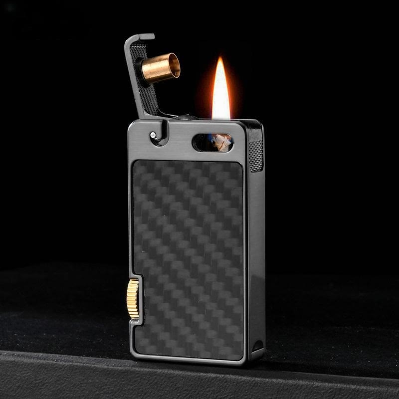 Creative One-touch Ignition Carving Refillable Kerosene Lighter