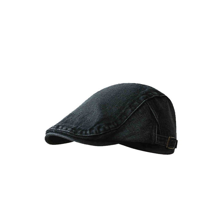 Classic Denim Adjustable Flat Cap Beret Cap