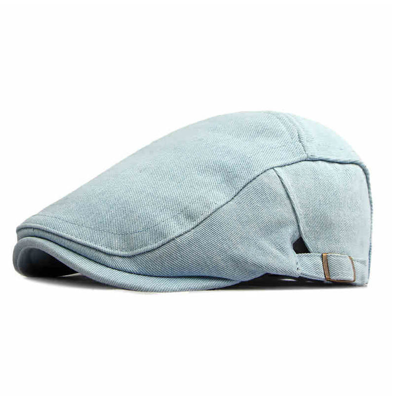 Classic Denim Adjustable Golf Flat Hat Beret Cap