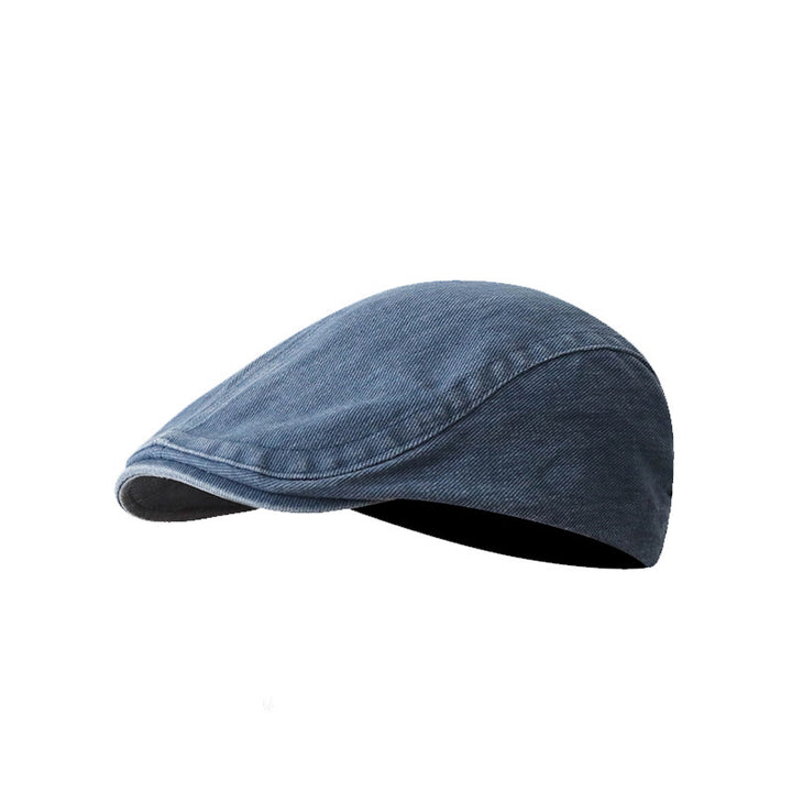 Fashion Washed Denim Newsboy Flat Cap Beret Cap