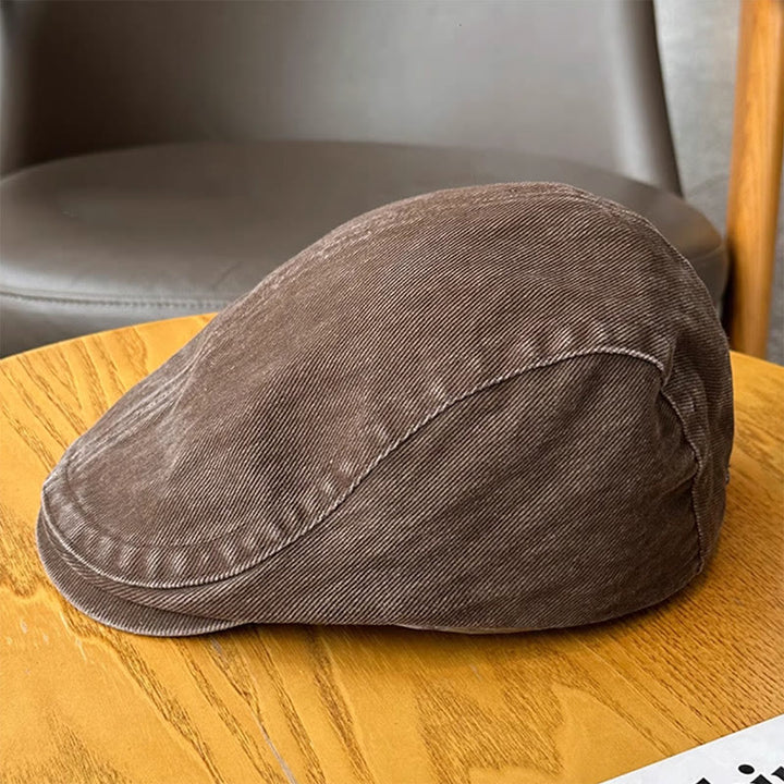 Fashion Washed Denim Newsboy Flat Cap Beret Cap