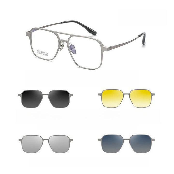 5Pcs Magnetic Polarized Lenses & Eyeglass Frames Sunglasses