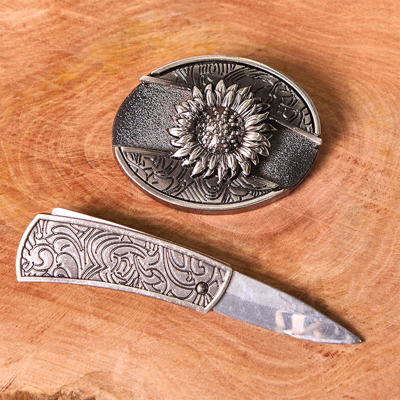 Sunflower DIY Hidden Knife Belt Buckle With Longhorn Pendant Bundle Set (PRE-SALE) - image 3