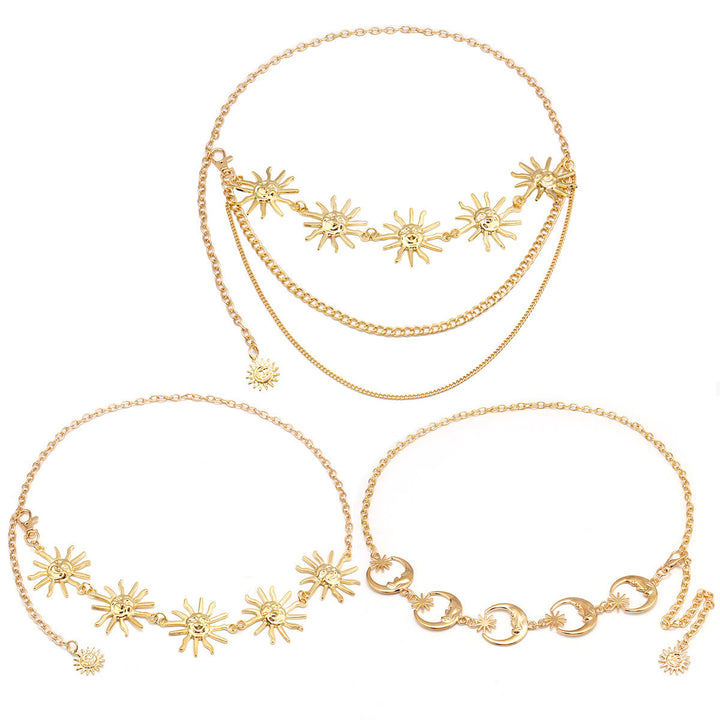 Women's Moon And Star Chain Belt Metal Waist Chain