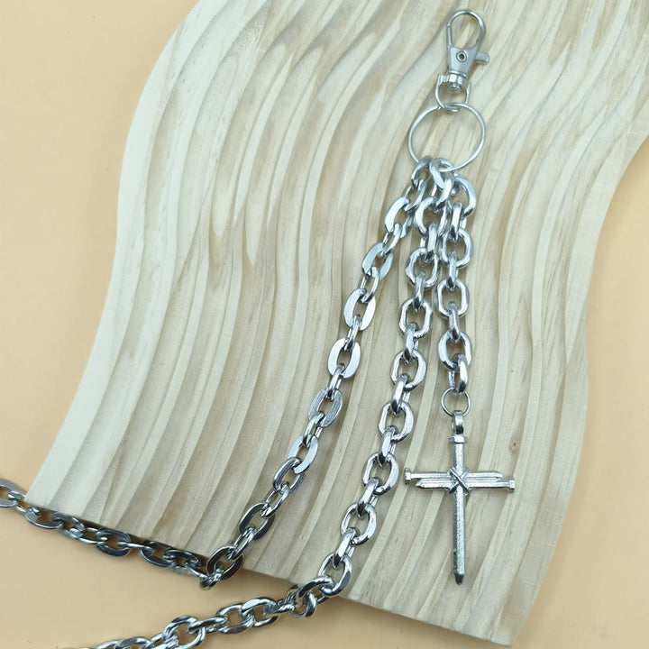 Cross Belt Chain Double Layers Gothic Waist Chain