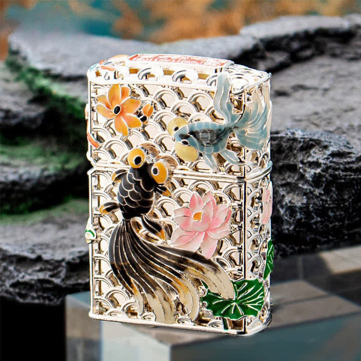 Luminous Goldfish Flower Refillable Kerosene Lighter