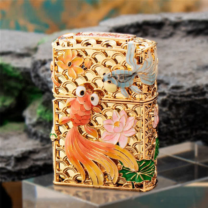 Luminous Goldfish Flower Refillable Kerosene Lighter