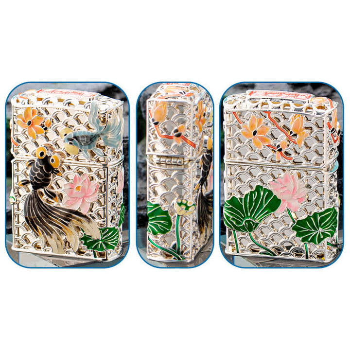 Luminous Goldfish Flower Refillable Kerosene Lighter