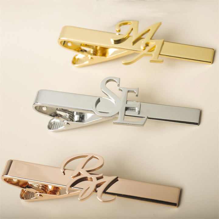 Custom Your Initial Letter Wedding Tie Bar For Neckties - image 8