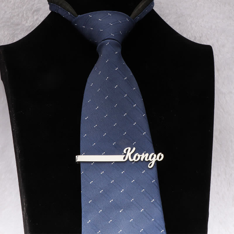 Custom Your Name Wedding Tie Bar For Suit - image 4