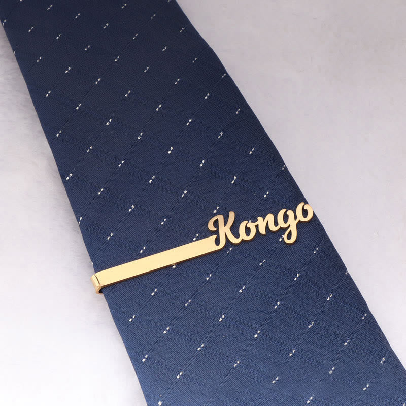 Custom Your Name Wedding Tie Bar For Suit - image 2