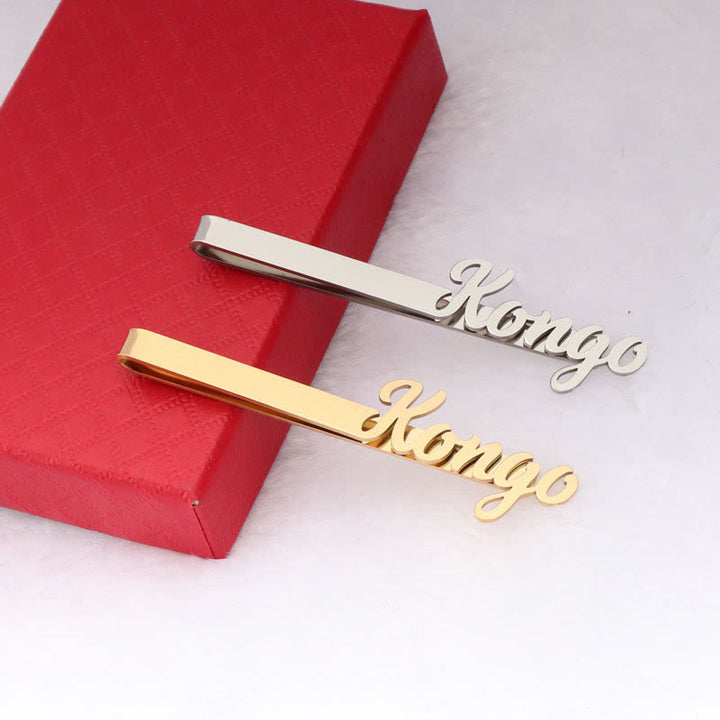 Custom Your Name Wedding Tie Bar For Suit - image 7