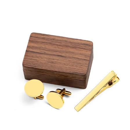 Custom Your Text Wedding Tie Bar Cufflinks For Mens Wear - Gold - image 7