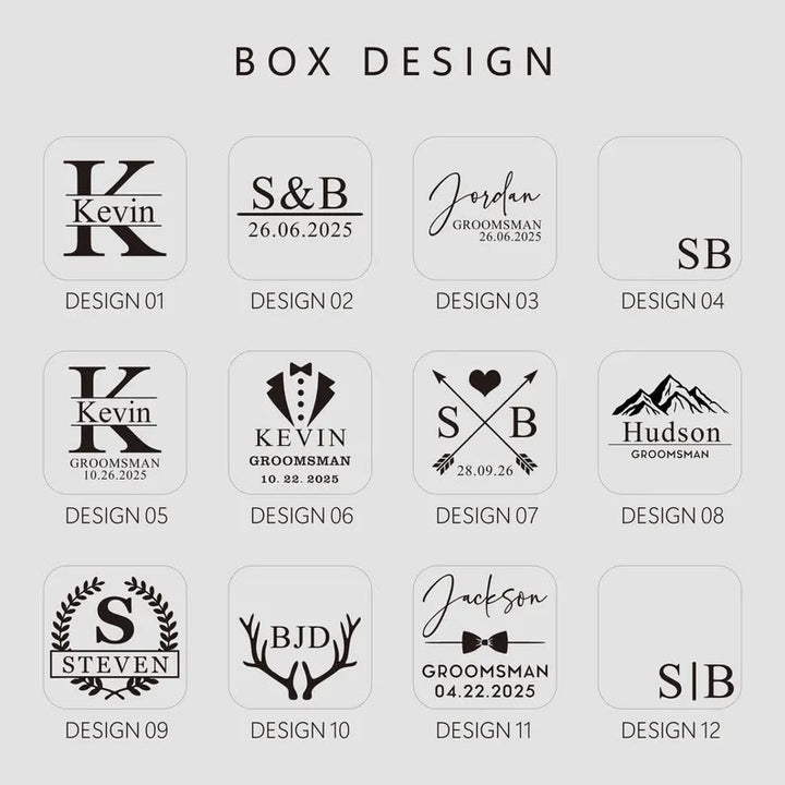 Custom Your Text Wedding Tie Bar Cufflinks For Mens Wear - image 12