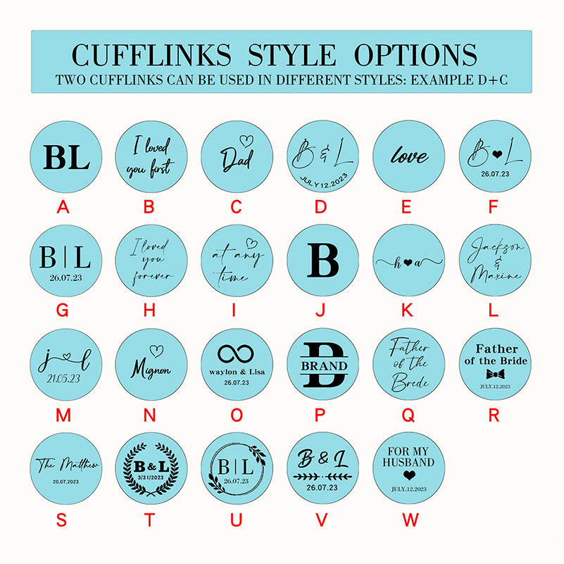 Custom Your Text Wedding Tie Bar Cufflinks For Mens Wear