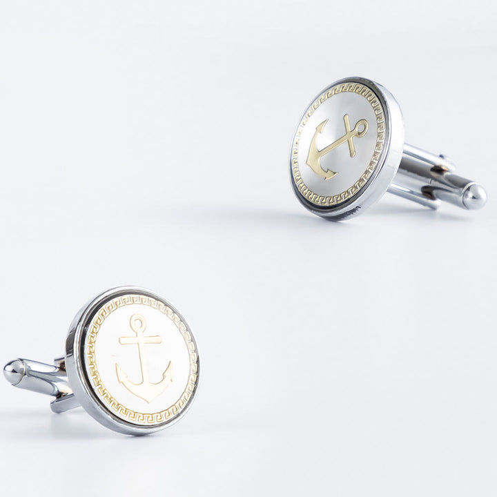 Anchor Tie Bar Cufflinks Set For Wedding Suit - image 4