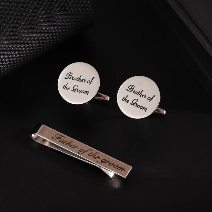 3pcs Set Groomsman Tie Clip For Wedding Suit