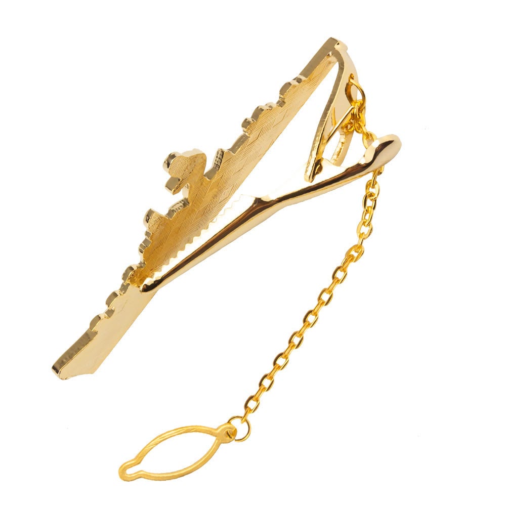 Warship Shape With Anchor Tie Clip For Suit - image 4